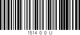 Código de barras (EAN, GTIN, SKU, ISBN): '1514_0_0_U'