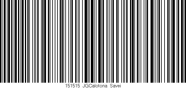 Código de barras (EAN, GTIN, SKU, ISBN): '151515_JGCalotona_Savei'
