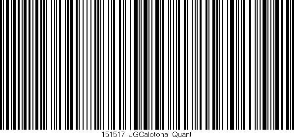Código de barras (EAN, GTIN, SKU, ISBN): '151517_JGCalotona_Quant'
