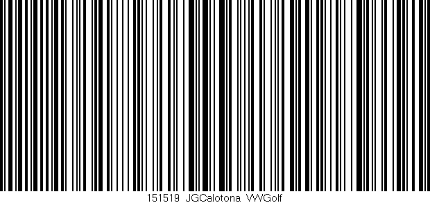 Código de barras (EAN, GTIN, SKU, ISBN): '151519_JGCalotona_VWGolf'