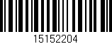 Código de barras (EAN, GTIN, SKU, ISBN): '15152204'