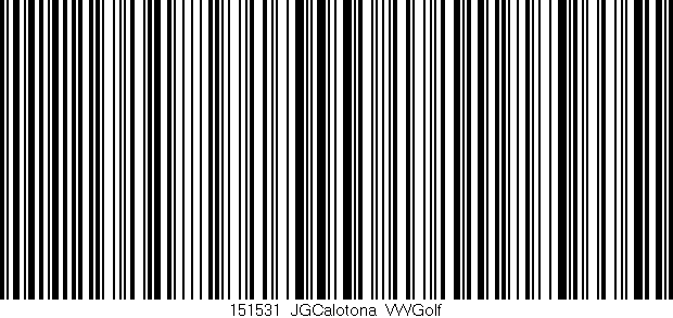 Código de barras (EAN, GTIN, SKU, ISBN): '151531_JGCalotona_VWGolf'
