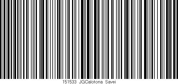 Código de barras (EAN, GTIN, SKU, ISBN): '151533_JGCalotona_Savei'