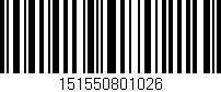 Código de barras (EAN, GTIN, SKU, ISBN): '151550801026'