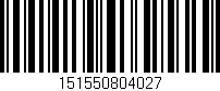 Código de barras (EAN, GTIN, SKU, ISBN): '151550804027'