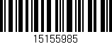 Código de barras (EAN, GTIN, SKU, ISBN): '15155985'