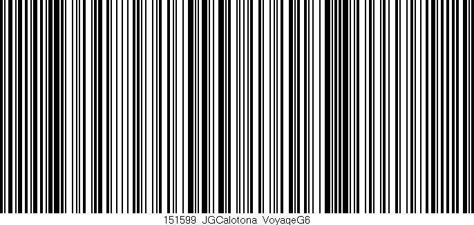 Código de barras (EAN, GTIN, SKU, ISBN): '151599_JGCalotona_VoyageG6'