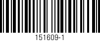 Código de barras (EAN, GTIN, SKU, ISBN): '151609-1'