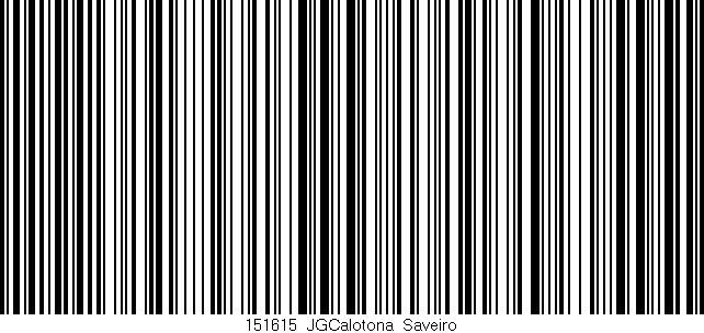 Código de barras (EAN, GTIN, SKU, ISBN): '151615_JGCalotona_Saveiro'