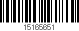 Código de barras (EAN, GTIN, SKU, ISBN): '15165651'
