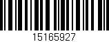 Código de barras (EAN, GTIN, SKU, ISBN): '15165927'