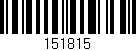 Código de barras (EAN, GTIN, SKU, ISBN): '151815'