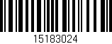 Código de barras (EAN, GTIN, SKU, ISBN): '15183024'
