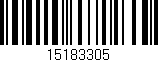 Código de barras (EAN, GTIN, SKU, ISBN): '15183305'