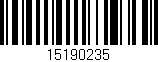 Código de barras (EAN, GTIN, SKU, ISBN): '15190235'