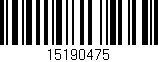 Código de barras (EAN, GTIN, SKU, ISBN): '15190475'