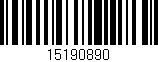 Código de barras (EAN, GTIN, SKU, ISBN): '15190890'