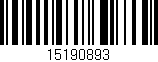 Código de barras (EAN, GTIN, SKU, ISBN): '15190893'