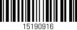 Código de barras (EAN, GTIN, SKU, ISBN): '15190916'
