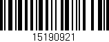 Código de barras (EAN, GTIN, SKU, ISBN): '15190921'