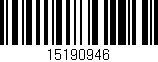 Código de barras (EAN, GTIN, SKU, ISBN): '15190946'