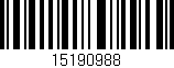 Código de barras (EAN, GTIN, SKU, ISBN): '15190988'