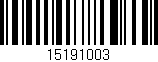 Código de barras (EAN, GTIN, SKU, ISBN): '15191003'
