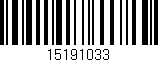 Código de barras (EAN, GTIN, SKU, ISBN): '15191033'