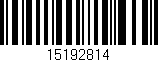 Código de barras (EAN, GTIN, SKU, ISBN): '15192814'