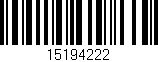Código de barras (EAN, GTIN, SKU, ISBN): '15194222'