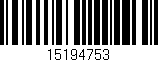 Código de barras (EAN, GTIN, SKU, ISBN): '15194753'