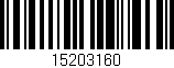 Código de barras (EAN, GTIN, SKU, ISBN): '15203160'