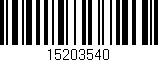 Código de barras (EAN, GTIN, SKU, ISBN): '15203540'
