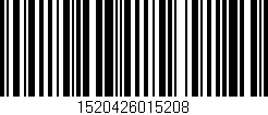 Código de barras (EAN, GTIN, SKU, ISBN): '1520426015208'
