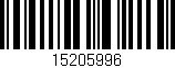 Código de barras (EAN, GTIN, SKU, ISBN): '15205996'