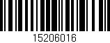 Código de barras (EAN, GTIN, SKU, ISBN): '15206016'