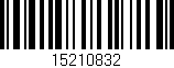 Código de barras (EAN, GTIN, SKU, ISBN): '15210832'