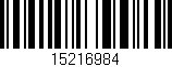 Código de barras (EAN, GTIN, SKU, ISBN): '15216984'