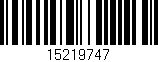 Código de barras (EAN, GTIN, SKU, ISBN): '15219747'