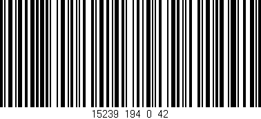 Código de barras (EAN, GTIN, SKU, ISBN): '15239_194_0_42'