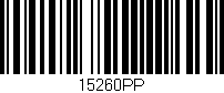 Código de barras (EAN, GTIN, SKU, ISBN): '15260PP'