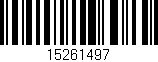 Código de barras (EAN, GTIN, SKU, ISBN): '15261497'