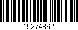 Código de barras (EAN, GTIN, SKU, ISBN): '15274862'