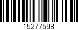 Código de barras (EAN, GTIN, SKU, ISBN): '15277598'