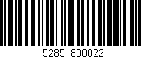 Código de barras (EAN, GTIN, SKU, ISBN): '152851800022'