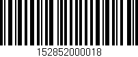 Código de barras (EAN, GTIN, SKU, ISBN): '152852000018'