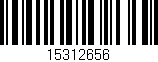 Código de barras (EAN, GTIN, SKU, ISBN): '15312656'