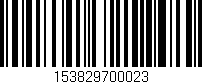 Código de barras (EAN, GTIN, SKU, ISBN): '153829700023'