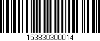 Código de barras (EAN, GTIN, SKU, ISBN): '153830300014'