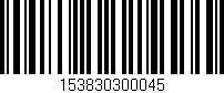 Código de barras (EAN, GTIN, SKU, ISBN): '153830300045'